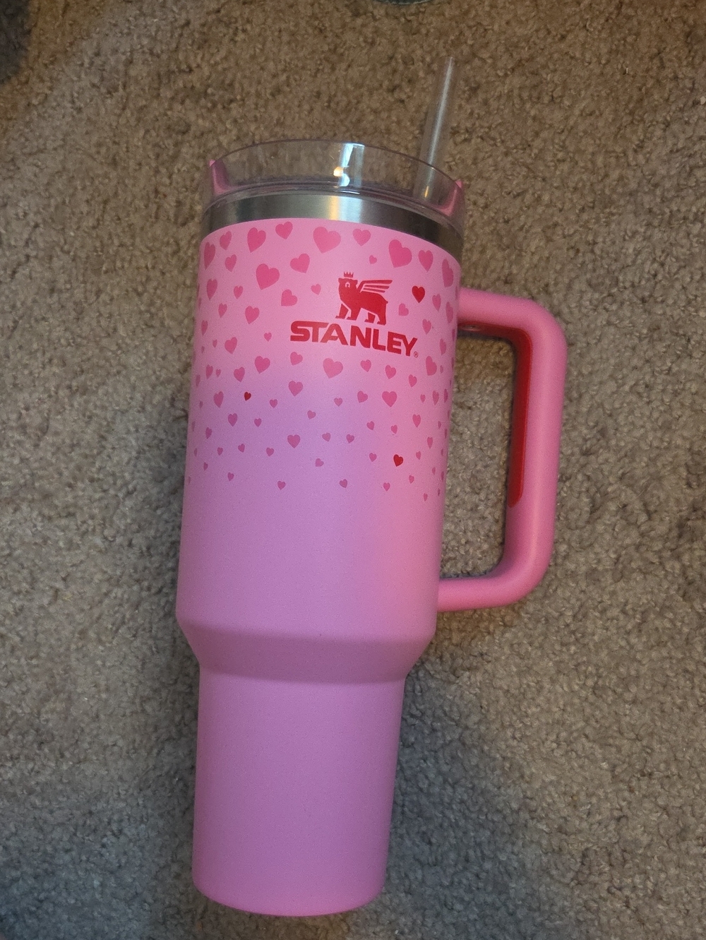 Stanley Pink Heart Tumbler